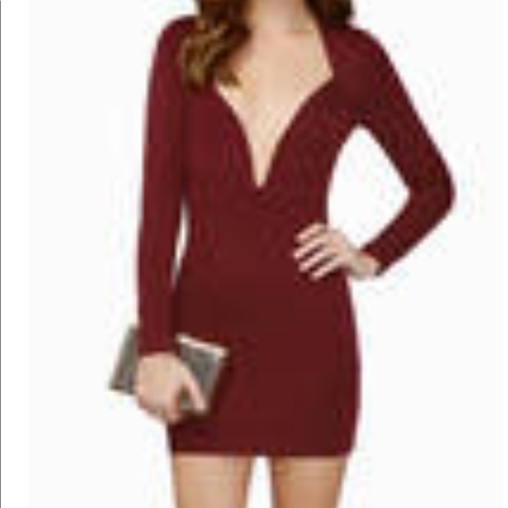 Burgundy dress